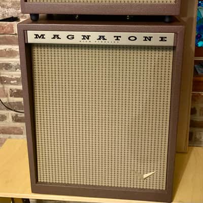 Magnatone Starlite Stack: Starlite 5-watt 1 x 8-inch Tube Combo Amp with matching Satellite 1X12-inch Ext. Cabinet w/ Magnatone covers. Mint and unused. image 11