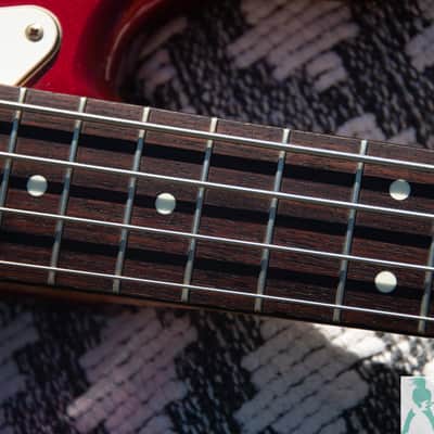 1991 Fender PB-62 '62 Precision Bass Reissue - Candy Apple Red - Made in Japan (FujiGen) Pro Set Up w Perfect Frets/Action/Intonation! image 15
