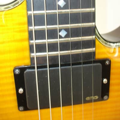 DBZ Barchetta FM Electric Guitar, Amber w/ Case image 8