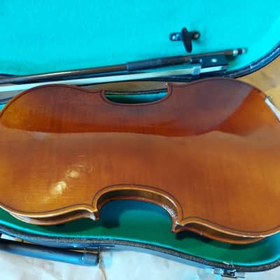 Josef Lorenz Luby Schonbach size 3/4 violin, Czech, Glasser Bow image 11