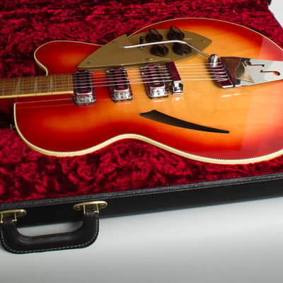 Rickenbacker  Model 375F Semi-Hollow Body Electric Guitar (1961), ser. #AH-580, black tolex hard shell case. image 12