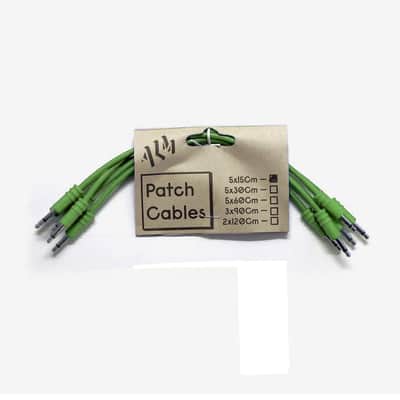 ALM Busy Circuits ALM-PC001x15 Eurorack Patch Cables (5 x 15cm) - Green image 1