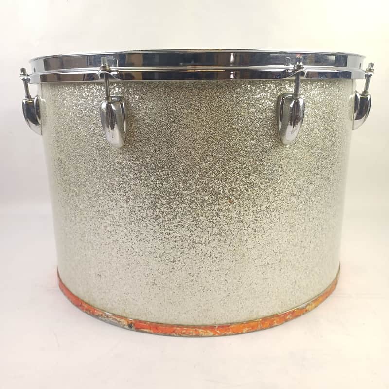 Slingerland 12x18" 3Ply Silver Sparkle Wrap Concert Tom Drum Marching Quad/Bass image 1