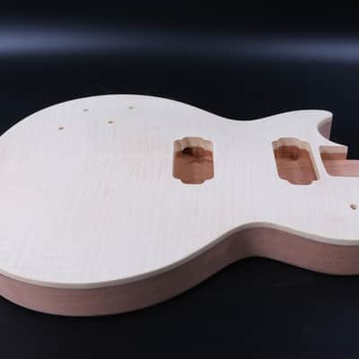 Left Hand Electric Guitar Body Mahogany Flame Maple Guitar Parts image 4