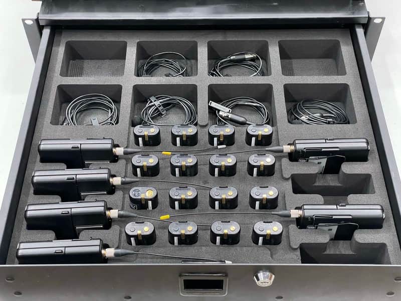 Custom Foam Insert for Rack Drawer fits Shure Axient Digital ULXD QLXD Wireless Bodypack Battery QLXD1 ULXD1 AD1 SB900 SB900A SB900B SB900C image 1