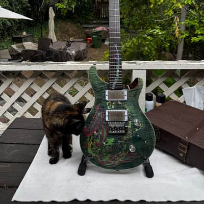 Firefly FFPR heavy modded• Abalone/Paua shell/Foil Sea Dragon (PRS Dragon‑Style) • PRS 85/15 “S” • CTS Electronics • Coil Split • Locking Tuners • Hard Case image 6