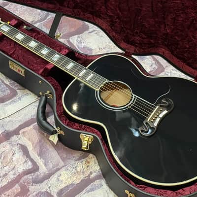 Gibson SJ-200 Custom Jumbo Limited Edition Ebony Gloss New Unplayed Auth Dlr 5lbs7oz #017 image 2