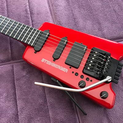 Vintage Left-Handed Red Steinberger GL4T TransTrem Guitar - Restored by Jeff Babicz! - HeadlessUSA image 1