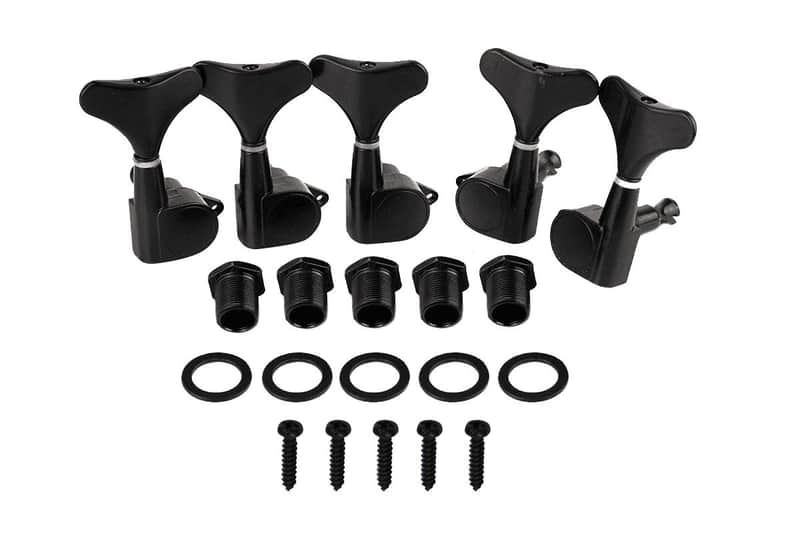 2L3R Bass Tuning Pegs Tuners Machine Heads for 5 String Guitar Sealed BLACK image 1