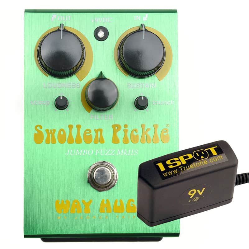 Way Huge WHE401S Swollen Pickle Jumbo Fuzz MkII Bundle w/ Truetone 1 Spot Space Saving 9v Adapter image 1