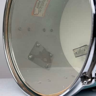 Gretsch 20/12/14/5.5x14" Progressive Jazz 60's Round Badge Drum Set - Aqua Satin Flame image 19