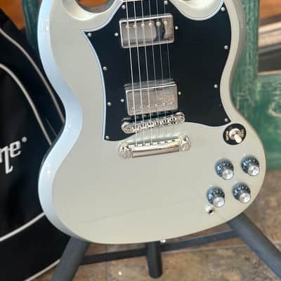 Epiphone SG Sandard Electric Guitar Silver Mist With Soft Epiphone Logo Case image 7