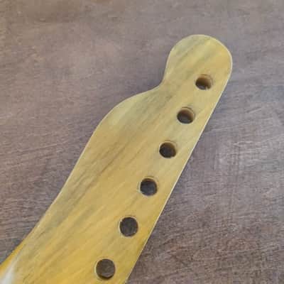relic Vintage Fatboy Canadian Maple T guitar neck replacement Steel frets Dowel fits oem bodies image 5