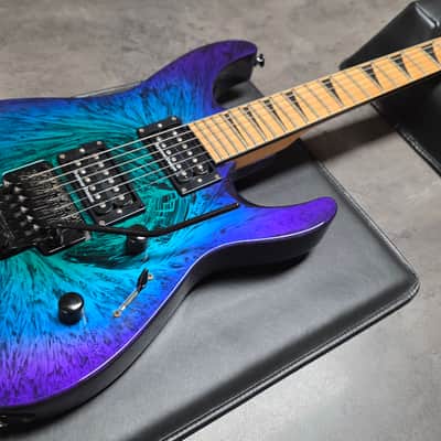 Jackson DK2M Dinky MIJ Japan Pro Series Eerie Dess Swirl DK2 M Flame Maple Neck HH Low Profile Floyd Rose Super Strat USA Seymour Duncan Pickups Fender Era MJ image 1