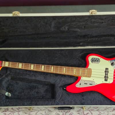 Fender Jaguar Bass Guitar. Crafted In Japan 2006 Red image 1