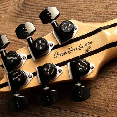 Tiger´s Eye top? I am not kidding you - this Chronos guitar has a real gemstone top! image 16