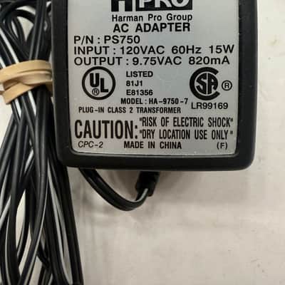 HPro Harman PS750 DOD Digitech 9v AC 820mA Guitar Pedal OEM Power Supply Adapter image 2