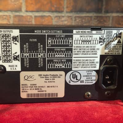 QSC CX204 4-Channel Power Amplifier #2 image 11