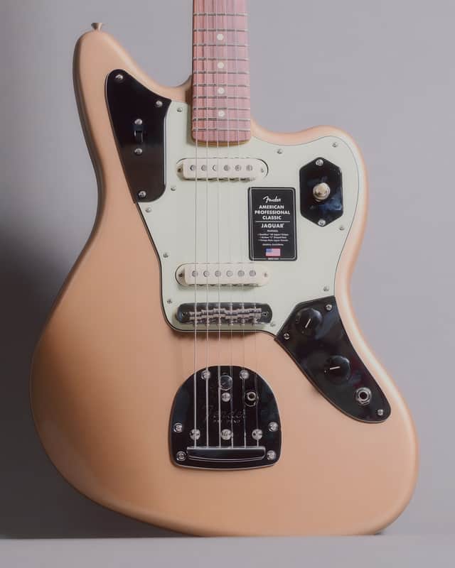 Fender American Professional Classic Jaguar Faded Firemist Gold (new) image 1