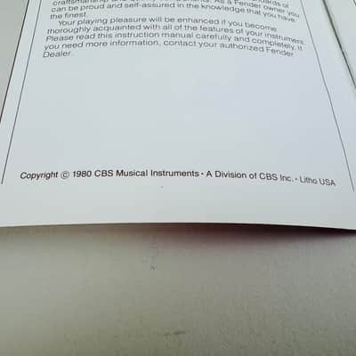 Fender Lead I Guitar Owner’s Manual 1980 image 3