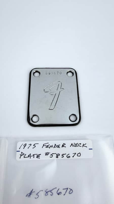 1975 Fender Neck Plate #585670 Stratocaster Telecaster Jazzmaster Mustang Jaguar image 1