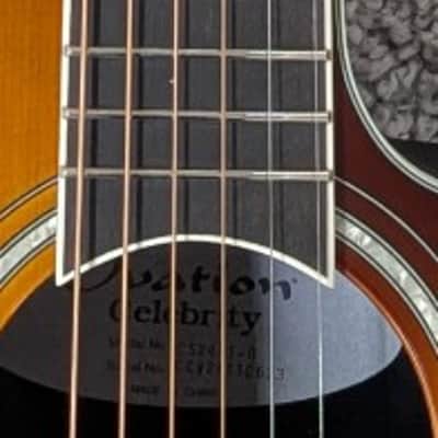Ovation Celebrity Traditional Mid-Depth Acoustic Electric Guitar, CS24-1 - Sunburst image 7