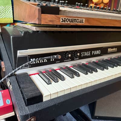 Rhodes Mark II Stage 73-Key Electric Piano 1979 - 1983 - Black Flat Top image 3