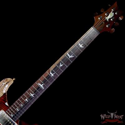 Paul Reed Smith PRS Private Stock #11318 Custom 24 Spalted Maple Top Natural with Dark Cherry Glow 7.65 LBS image 4