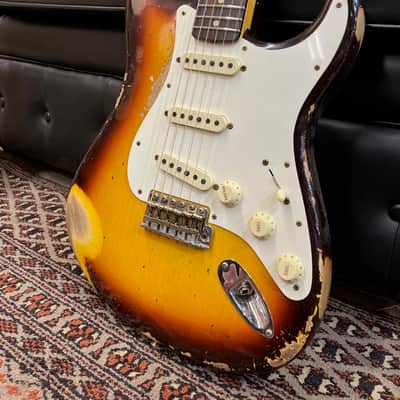 Fender Custom Shop 59 Stratocaster Heavy Relic RW Chocolate 3 Color Sumburst image 1