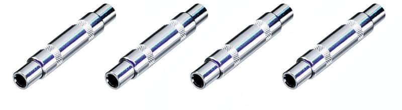 (4 PACK) REAN NYS236 1/4" Female Mono to 1/4" Female Mono Coupler / Adapter image 1