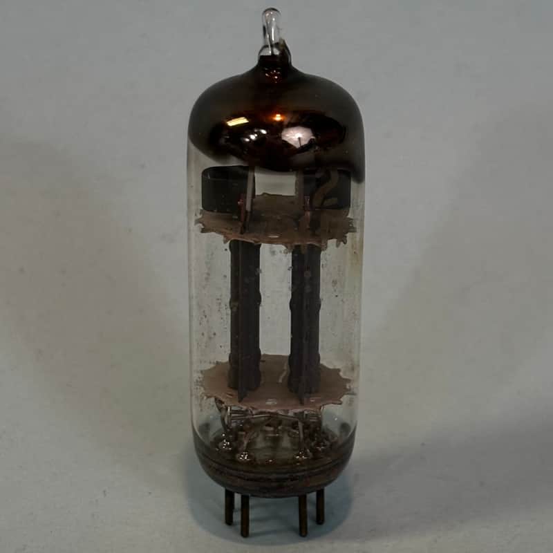 1955 General Electric 12BH7 Vintage 1950s GE Gray Plate D Getter Tube! T500 image 1