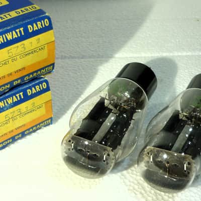One Vintage 5Z3 / VT-145 black plates tube made in USA, Miniwatt label 1962, NOS, New in box, Tested image 3