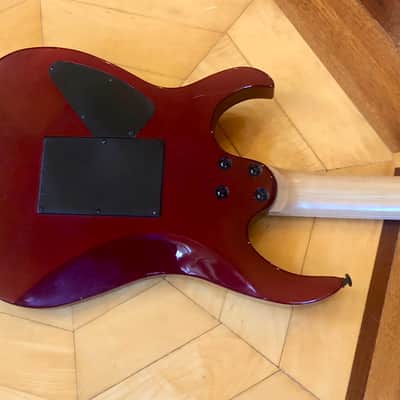 VINTAGE SX Electric HSS, FAT, 24 FRET ELECTRIC GUITAR  w/ Floyd Rose in Wine Red image 10