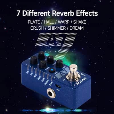 MOOER A7 Reverb Guitar Pedal Ambiance Versatile with 7 Diffrevent Rever Effects And Save Setting Function (Price includes the import duty for US buyer) image 2
