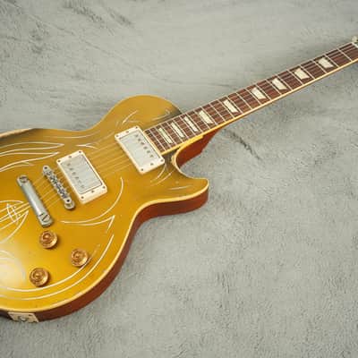 2014 Gibson Billy Gibbons Pinstripe Les Paul Goldtop, Aged / Signed image 7
