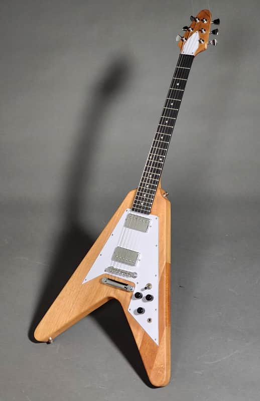 Vintage Strings Flying V - Soild Mahogany 2020's - Natural Matt image 1