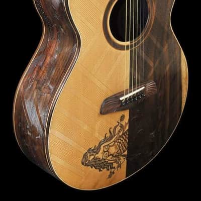 Blueberry Handmade Grand Concert Cutaway Guitar Mermaid image 5