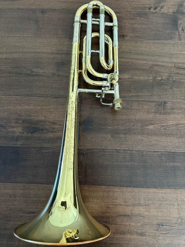Bach 36 Stradivarius Professional Model Tenor Trombone with Traditional F Rotor 2010s - Clear-Lacquered Brass image 1