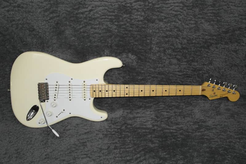 MIJ Japan Fender Squier Stratocaster 1986 Aged Oly White E6 | Reverb