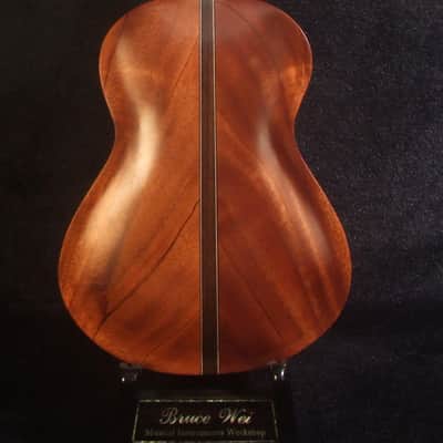 Handcrafted 5 String Tenor Ukulele, Solid Acacia, Carved Archback, The Islands Soundhole, Vine Inlay, Soft-bag, Bruce Wei UAG17-2025 image 5