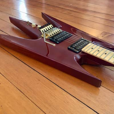 2010 ESP Edwards Izumi Ochiai Aion Flying W Electric Guitar Red Maroon Vermillion Original Case OHSC Extremely Rare image 11