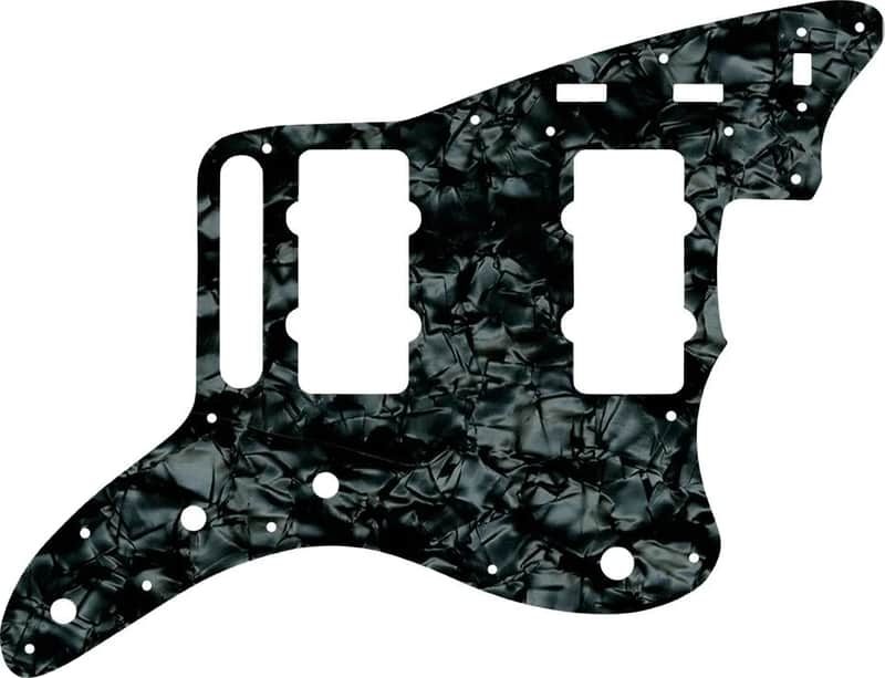WD Custom Pickguard For Fender Classic Player Jazzmaster Special #28JBK Jet Black Pearl image 1