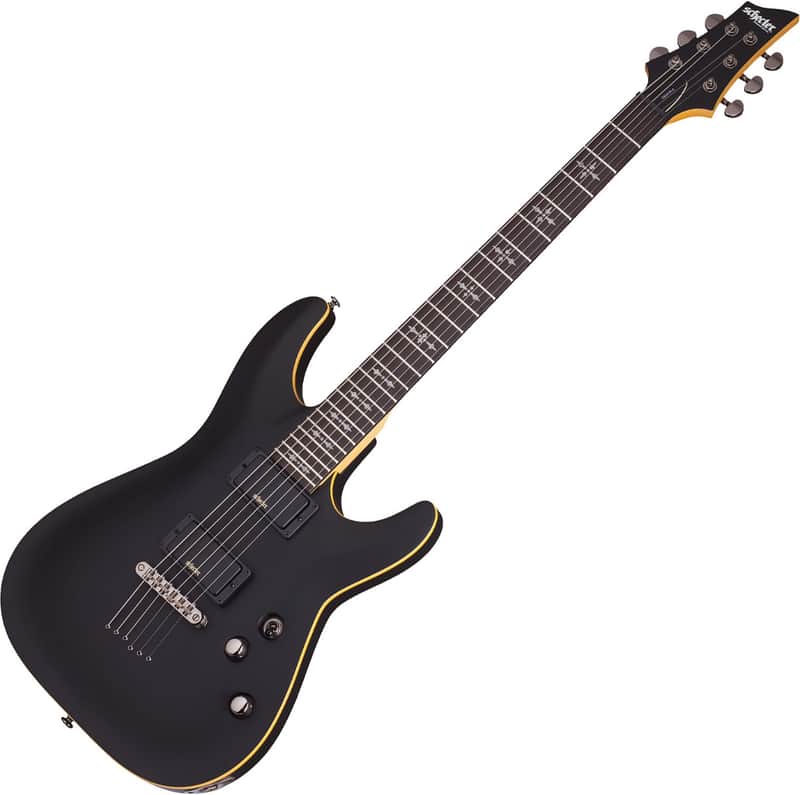 Schecter Demon-6 Electric Guitar Aged Black Satin image 1