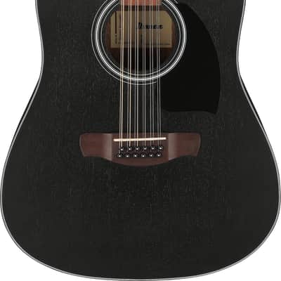 Ibanez PF5412 12-string Acoustic Guitar - Open-pore Weathered Black image 1