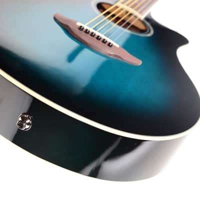 Yamaha APX600 Thinline with Electronics 2010s - Oriental Blue Burst imagen 3