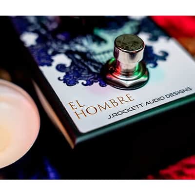 J.Rockett  Audio Designs EL Hombre Overdrive Effects Pedal New - SILVER , PURPLE , & WHITE image 2