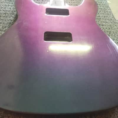 Custom Double Cut Telecaster Style Body  Finished In Colour Shift Ionic image 2