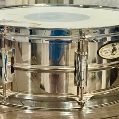 Pearl SS1455S SensiTone 14x5.5" Steel Snare Drum 2010s - Chrome Over Steel image 2