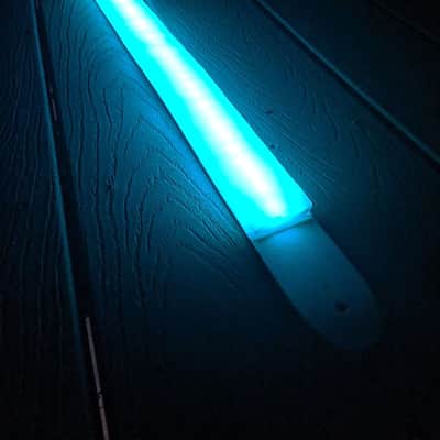 Rockit Music Gear Super Bright Rechargeable LED Guitar Strap White handmade image 3