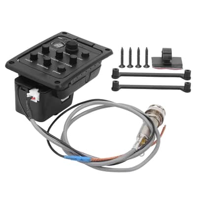 Guitar Tuner Kit, Guitar Pickup Equalizer Acoustic Piezo Pick Pickup Guitar Volume Control Acoustic Guitar Tuner Musical Instrument Accessories For Most Guitars image 1